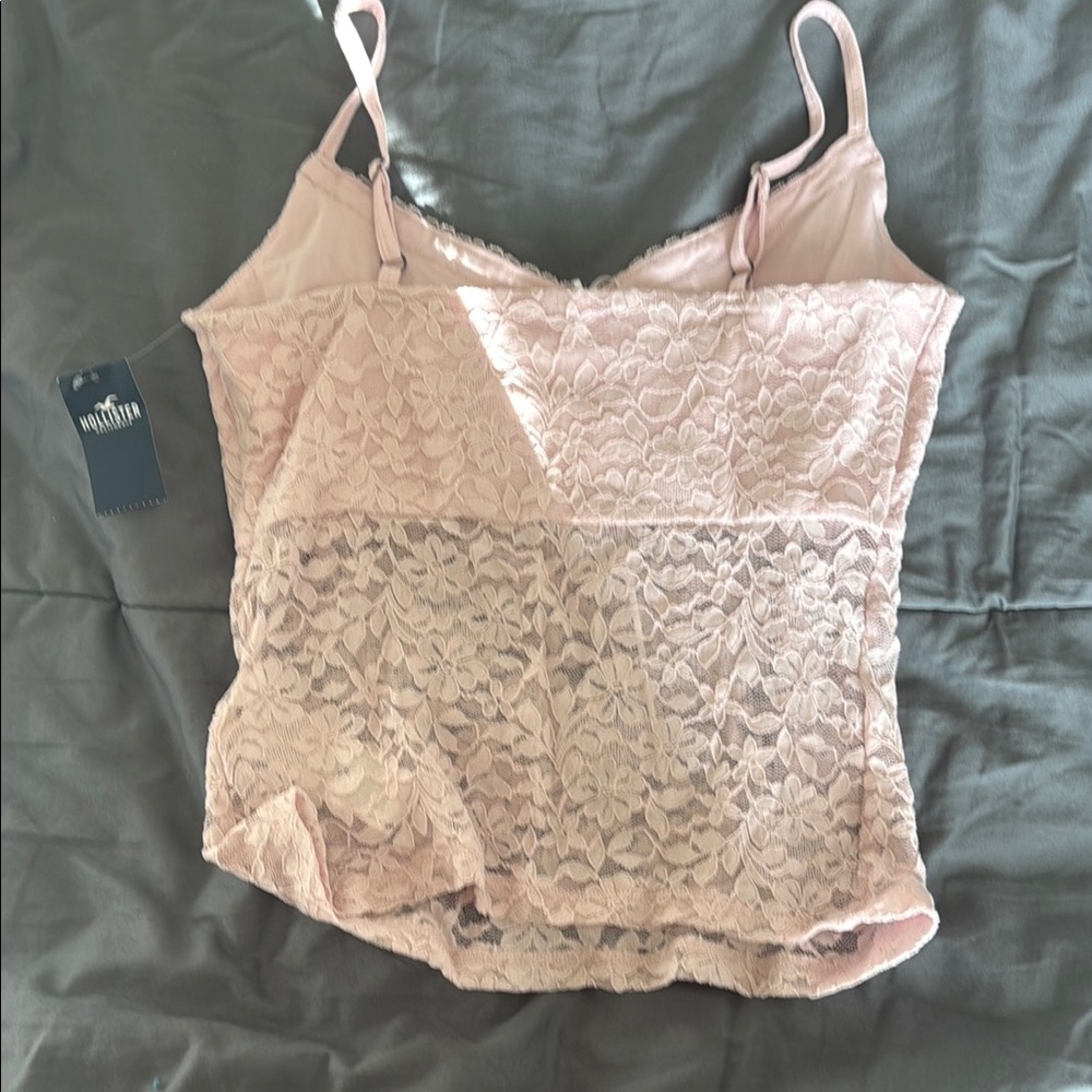 Hollister Pink Lace Tank Top never worn